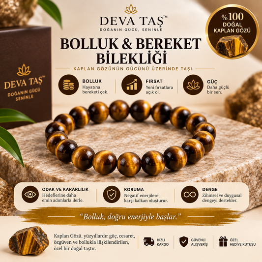 DEVA TAŞ™ Para Çekim Bilekliği | Bolluk & Bereket Enerjisi